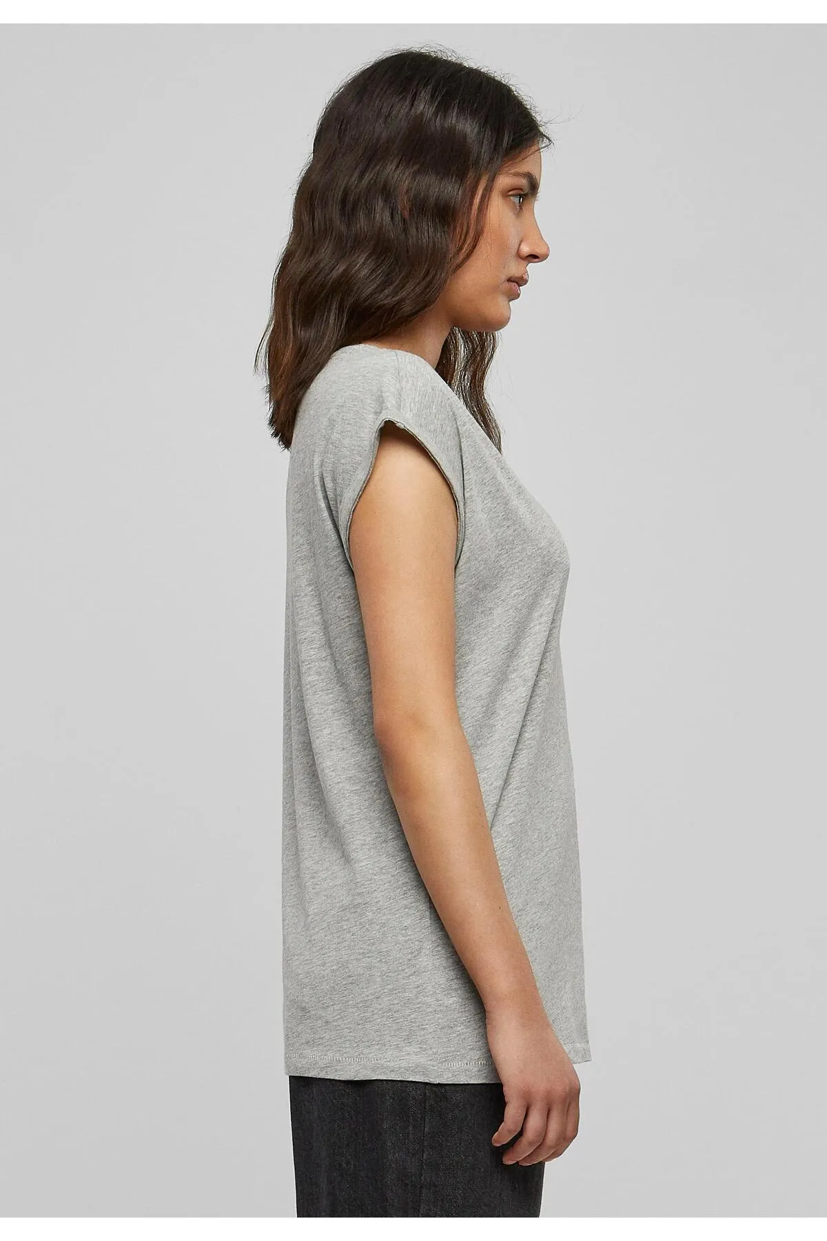 Urban Classics  Damen T-Shirt mit verlängerter Schulterpartie für Damen
