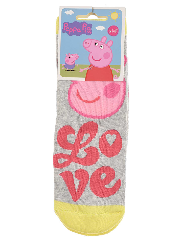 Peppa Pig Socken in Grau/ Gelb günstig kaufen