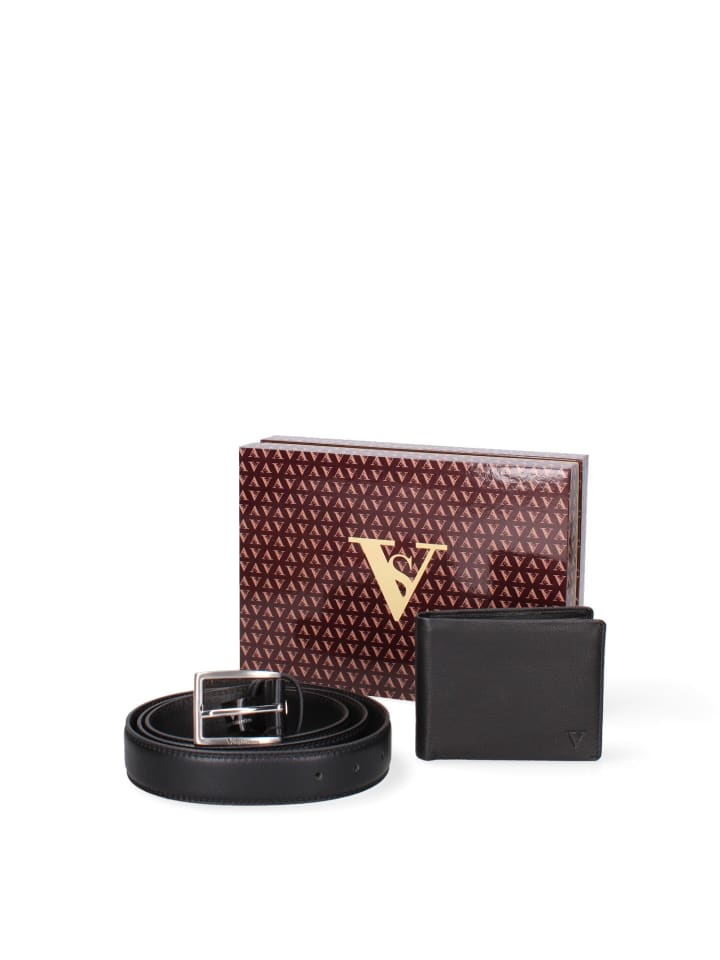 Sergio Valentini Set aus Geldbörse und Gürtel in BLACK günstig kaufen onesize