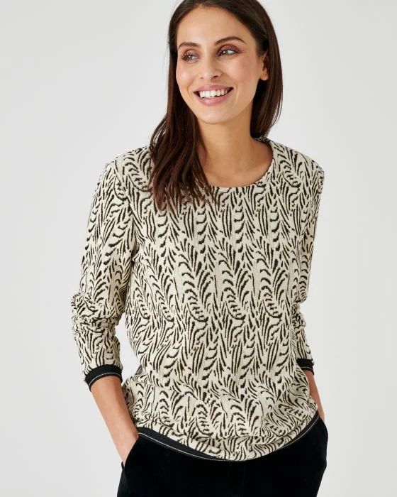 Sweat-shirt maille jacquard