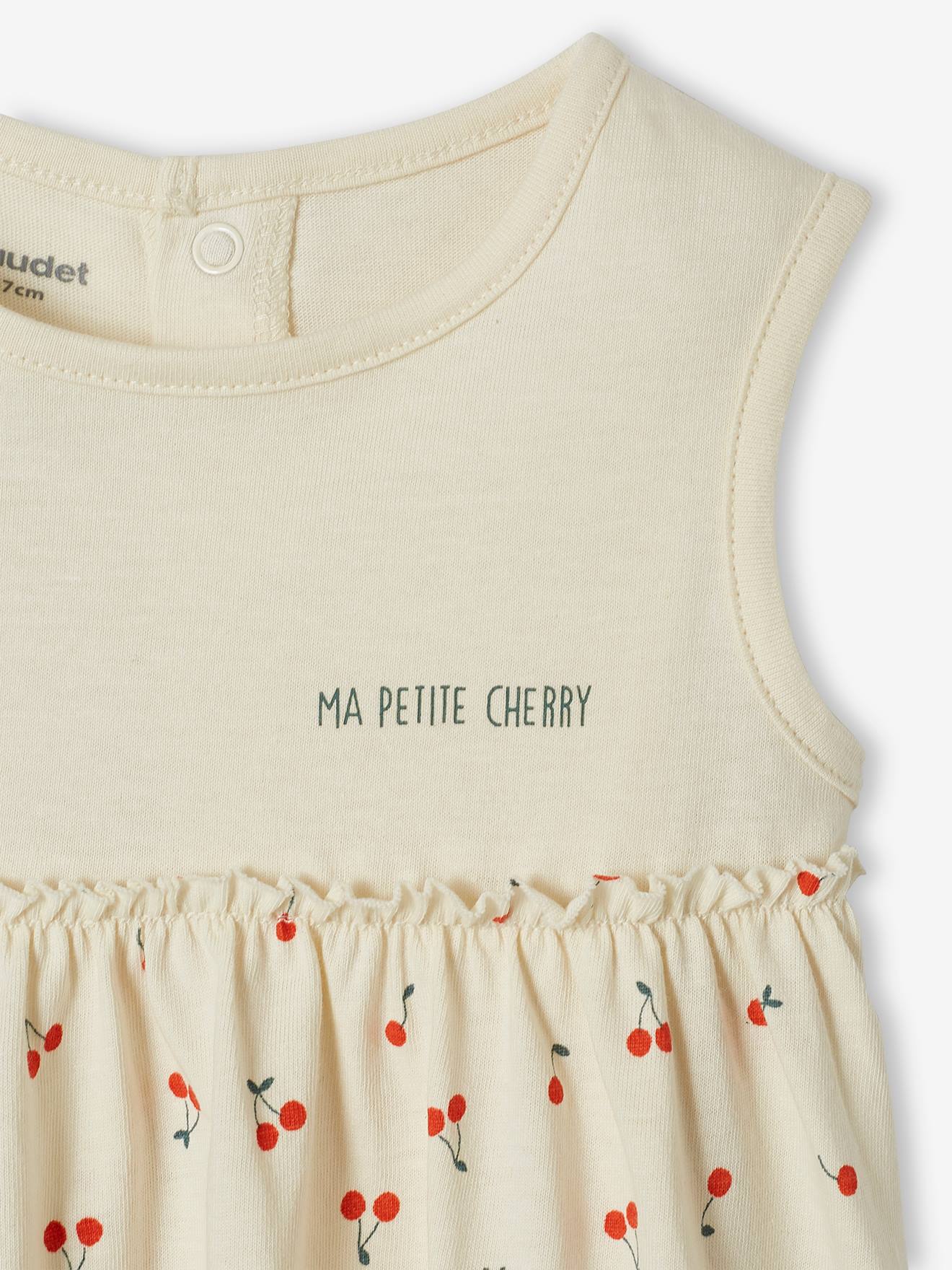 Robe et bandeau assorti bébé fille écru