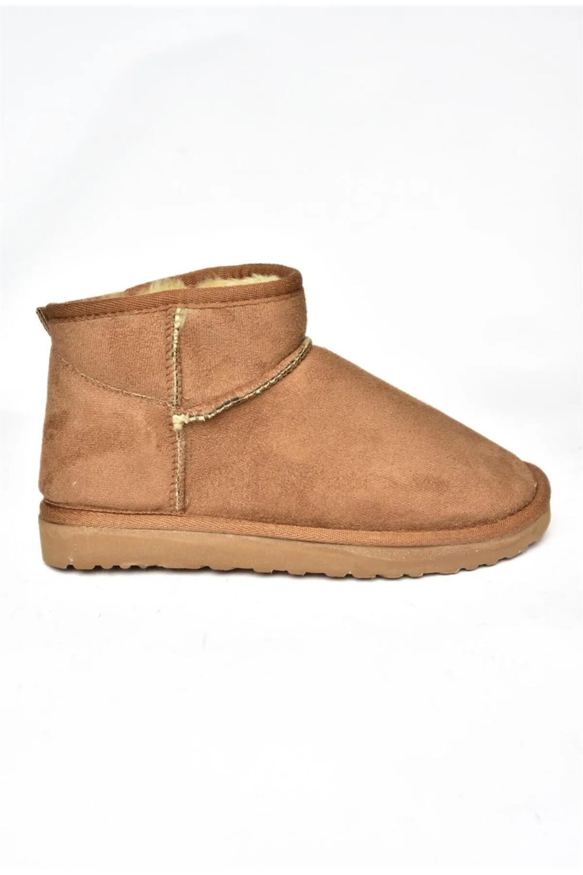 Fox Shoes  R612018402 Damenstiefel aus Wildleder in Hellbraun mit Pelzbesatz