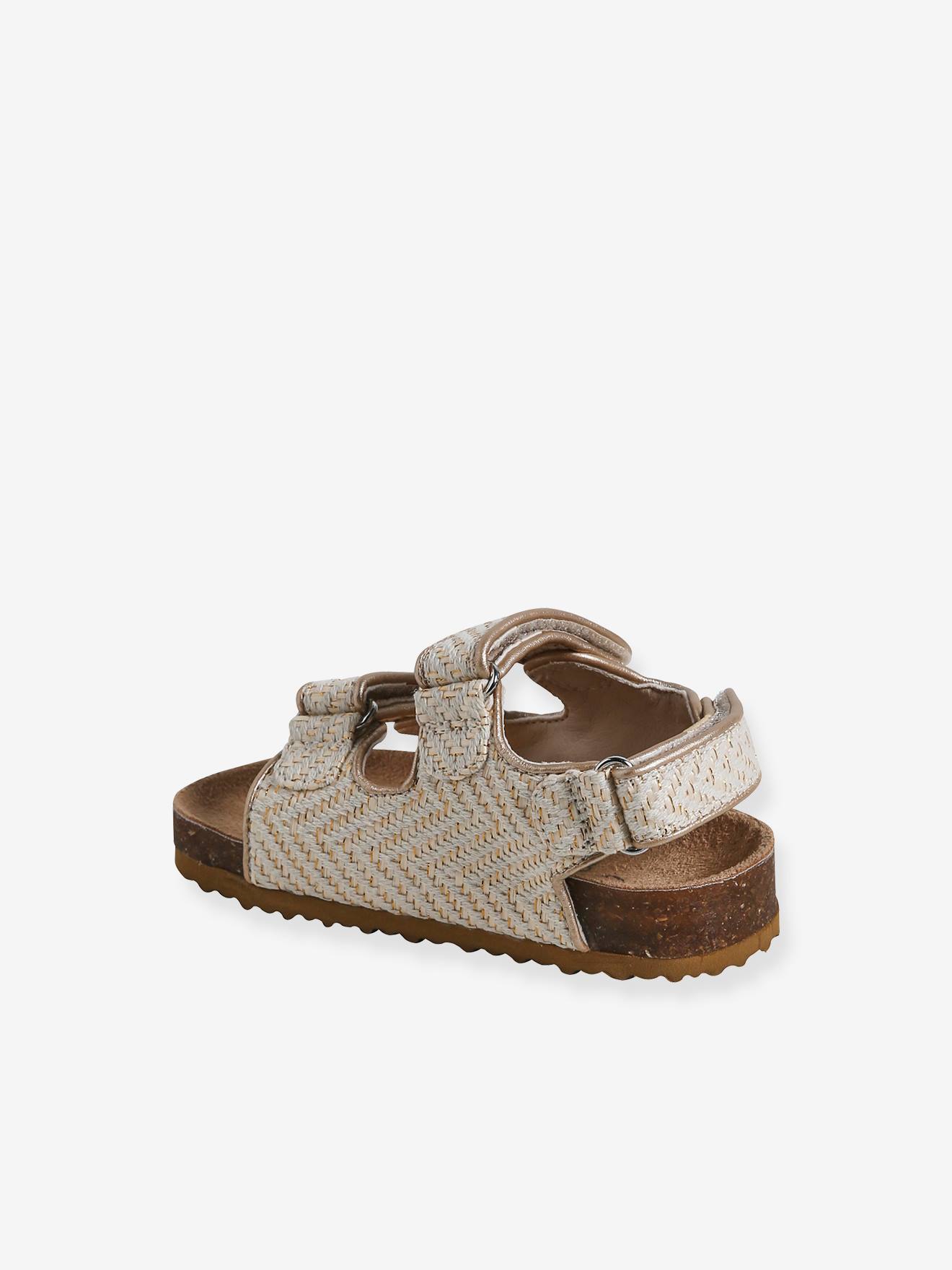 Vertbaudet Baby Klett-Sandalen - gold