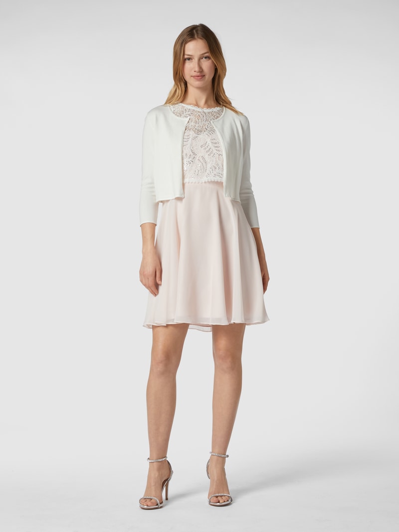 Bolero mit Rückseite aus Chiffon in offwhite
