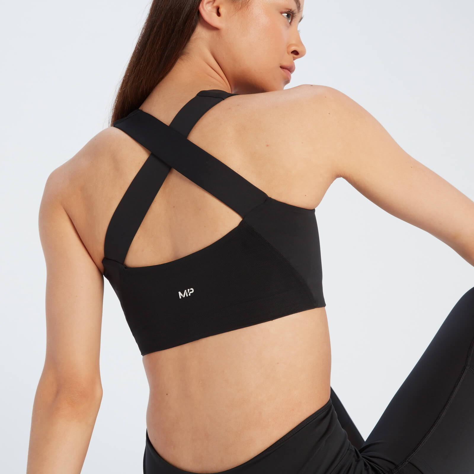 Brassière de sport à dos croisé MP Tempo pour femmes – Noir