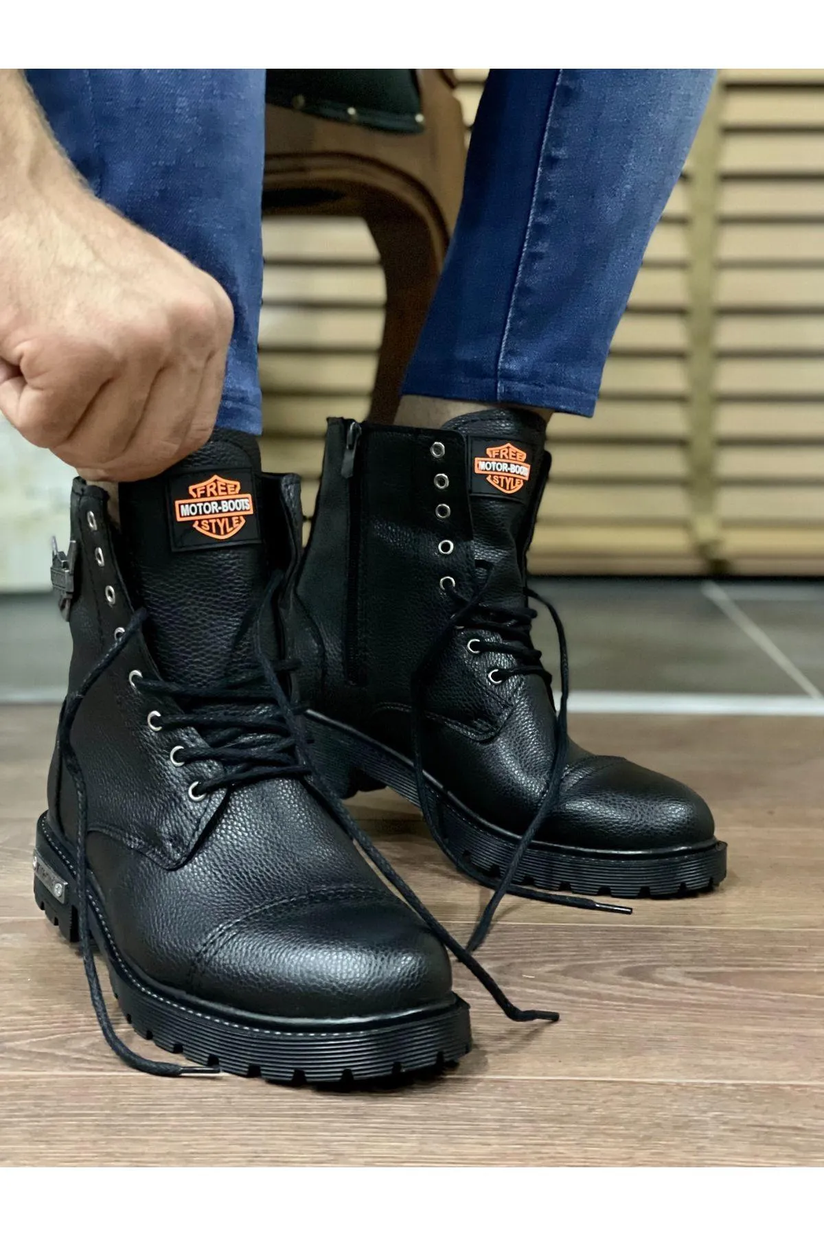 MUGGO  M856 Unisex-Schnürstiefel aus garantiert haltbarem, flexiblem Gummi für den Winter, wasser- und kältebeständig