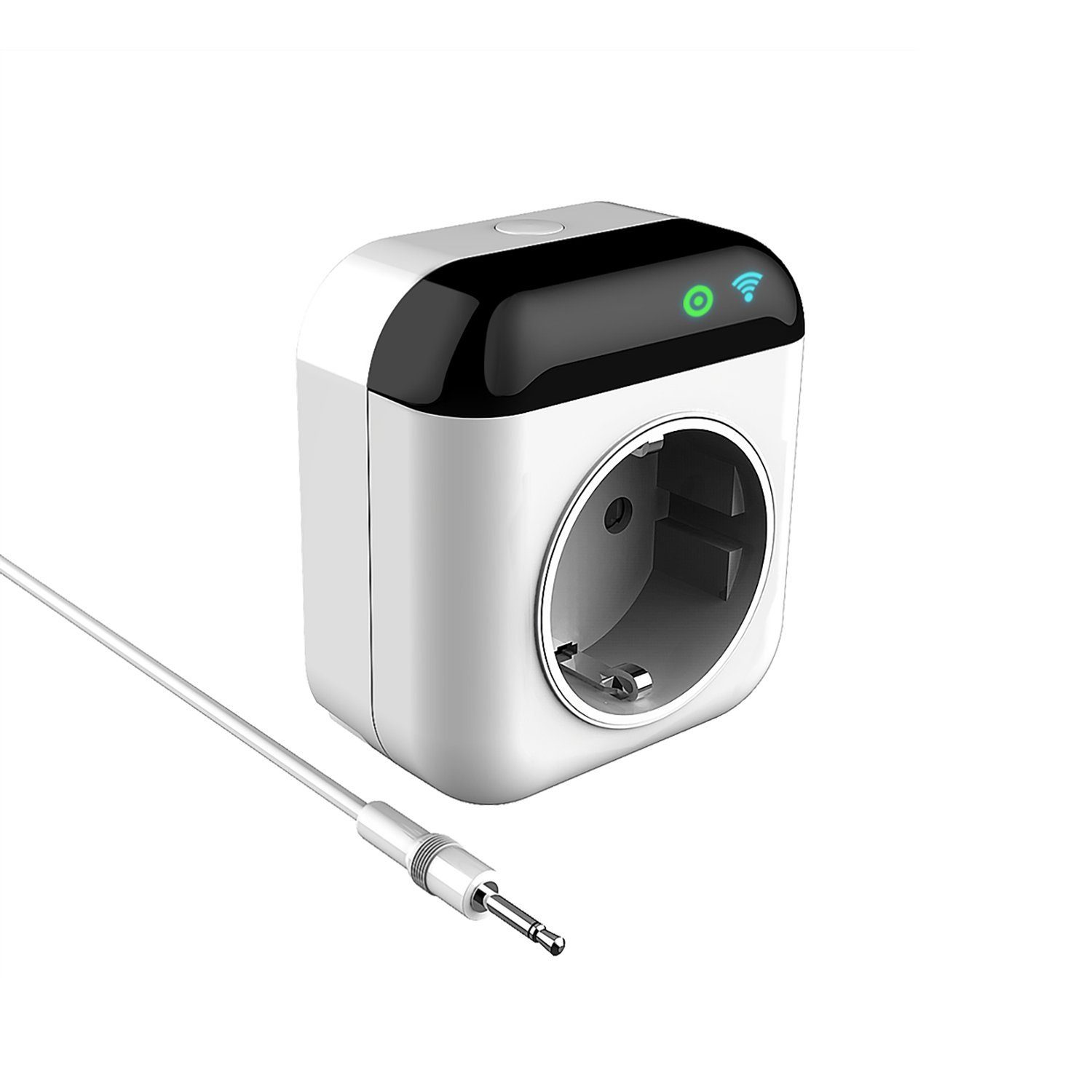 XCOAST Steckdosen-Thermostat Smartes WiFi Energiesparthermostat, Schukostecker Thermostat, max. 3450,00 W, Kein Hub nötig, Steuerung über Smart Life App, 1-St., Temperatursensor, Programmierbar, Alexa Sprachsteuerung, Fernbedienung, Zieltemperatur, Z