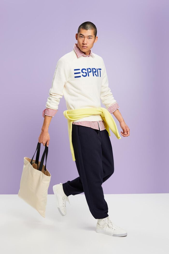 Logo-Pullover aus Wolle und Kaschmir