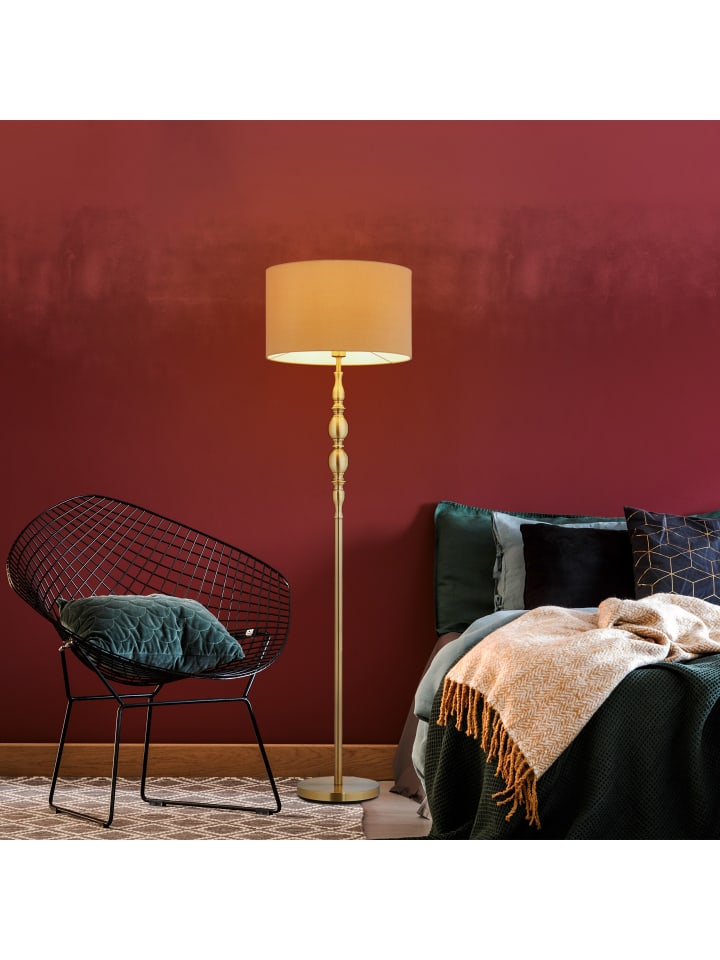 relaxdays Stehlampe in Beige/ Gold - (H)156 cm günstig kaufen onesize