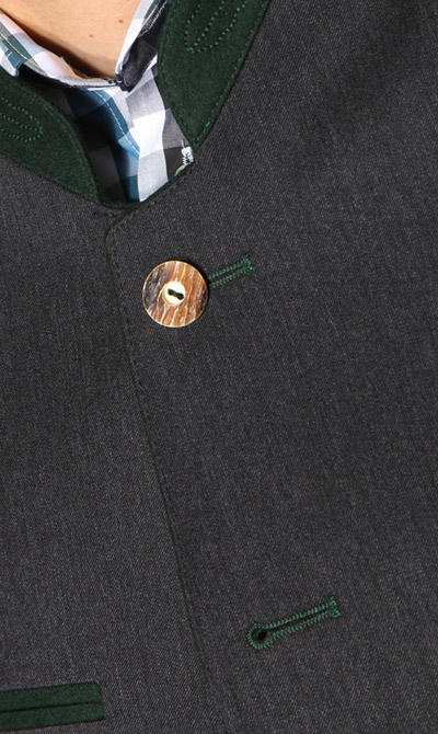 Lodenfrey, Trachten Janker Eisenerz, Comfort Fit, Twill, anthrazit
