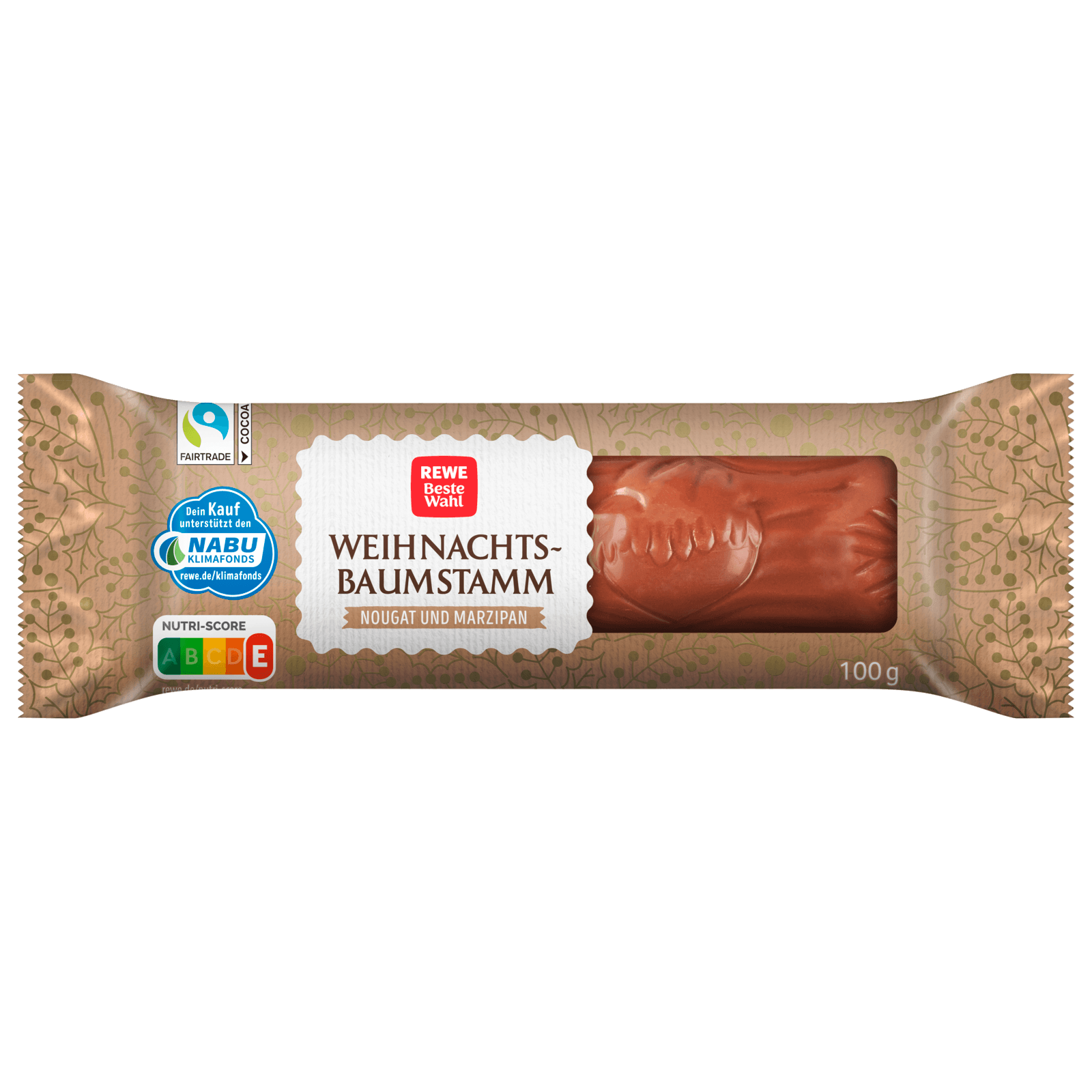 REWE Beste Wahl Weihnachtsbaumstamm Nougat & Marzipan 100g