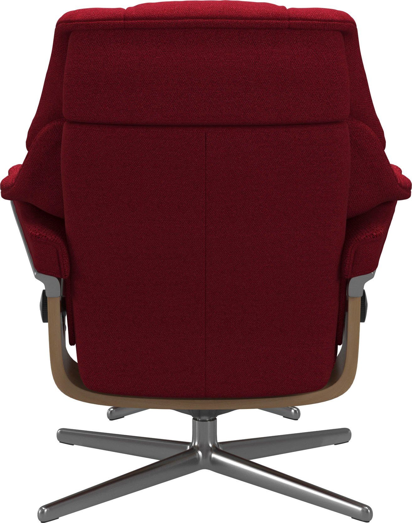 Stressless® Relaxsessel Reno (Set, Relaxsessel mit Hocker), mit Hocker, mit Cross Base, Größe S, M & L, Holzakzent Eiche
