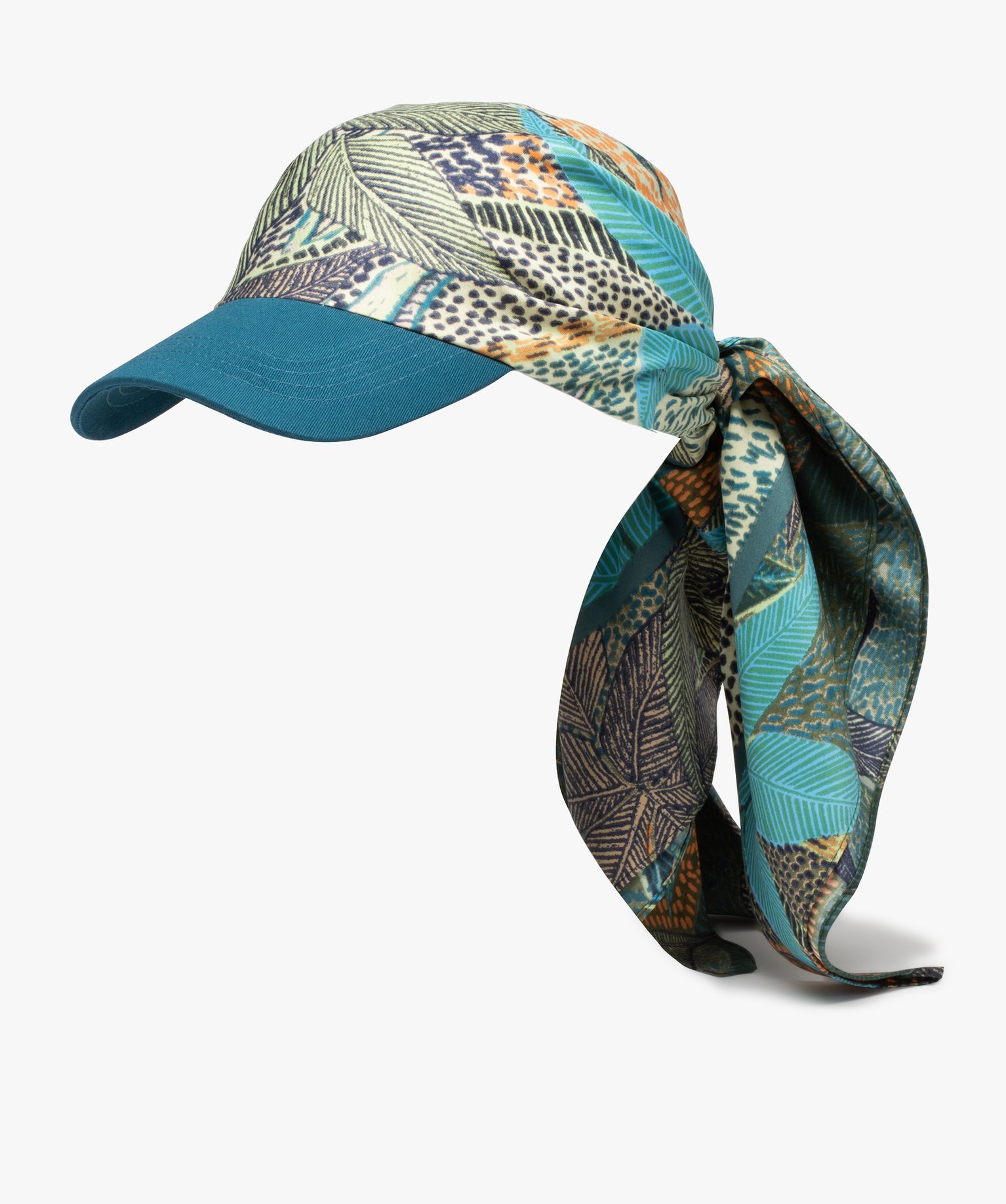 Foulard visière à motifs exotiques femme multicolore | GEMO