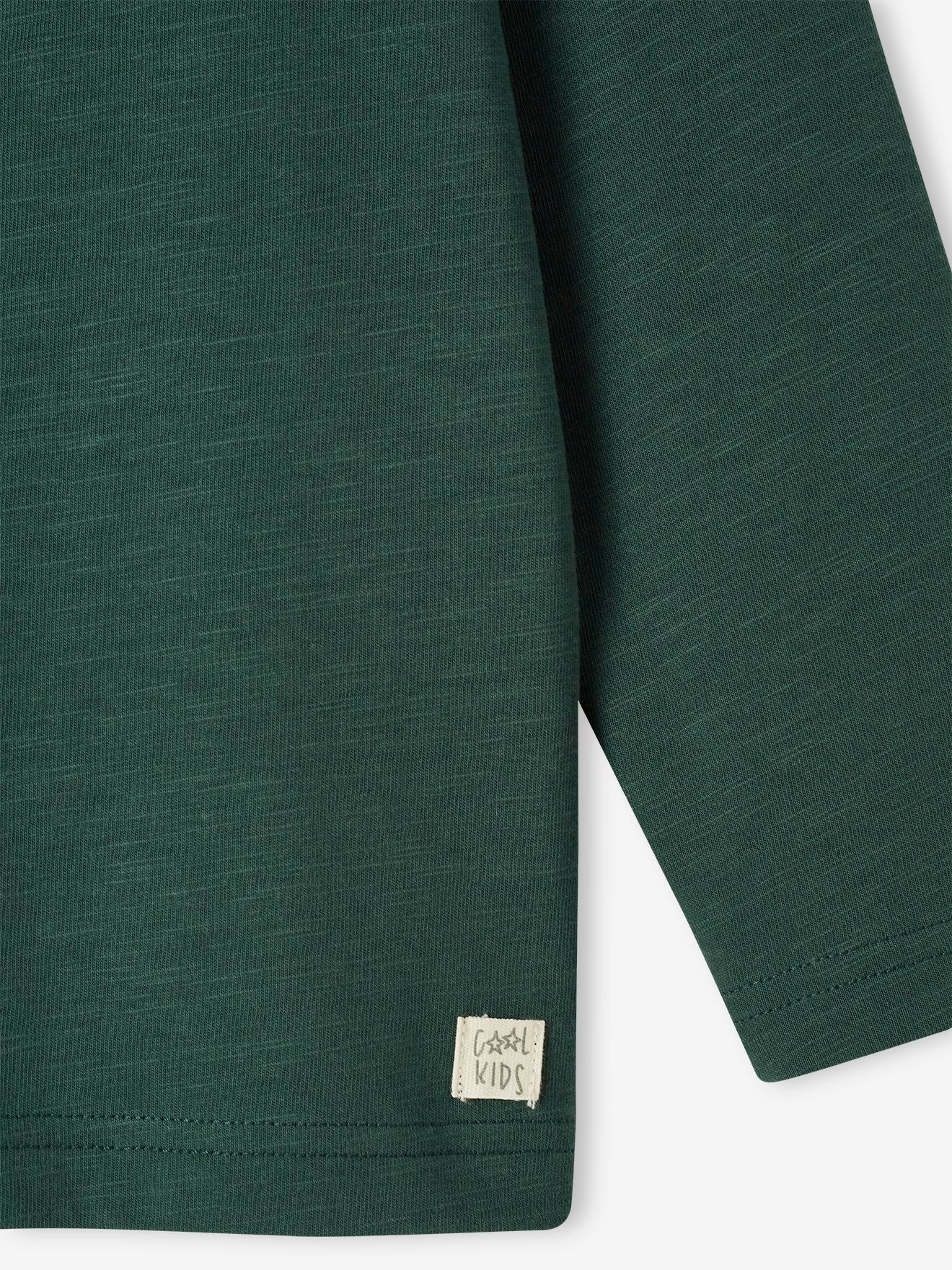 T-shirt couleur Basics personnalisable garçon manches longues ecru