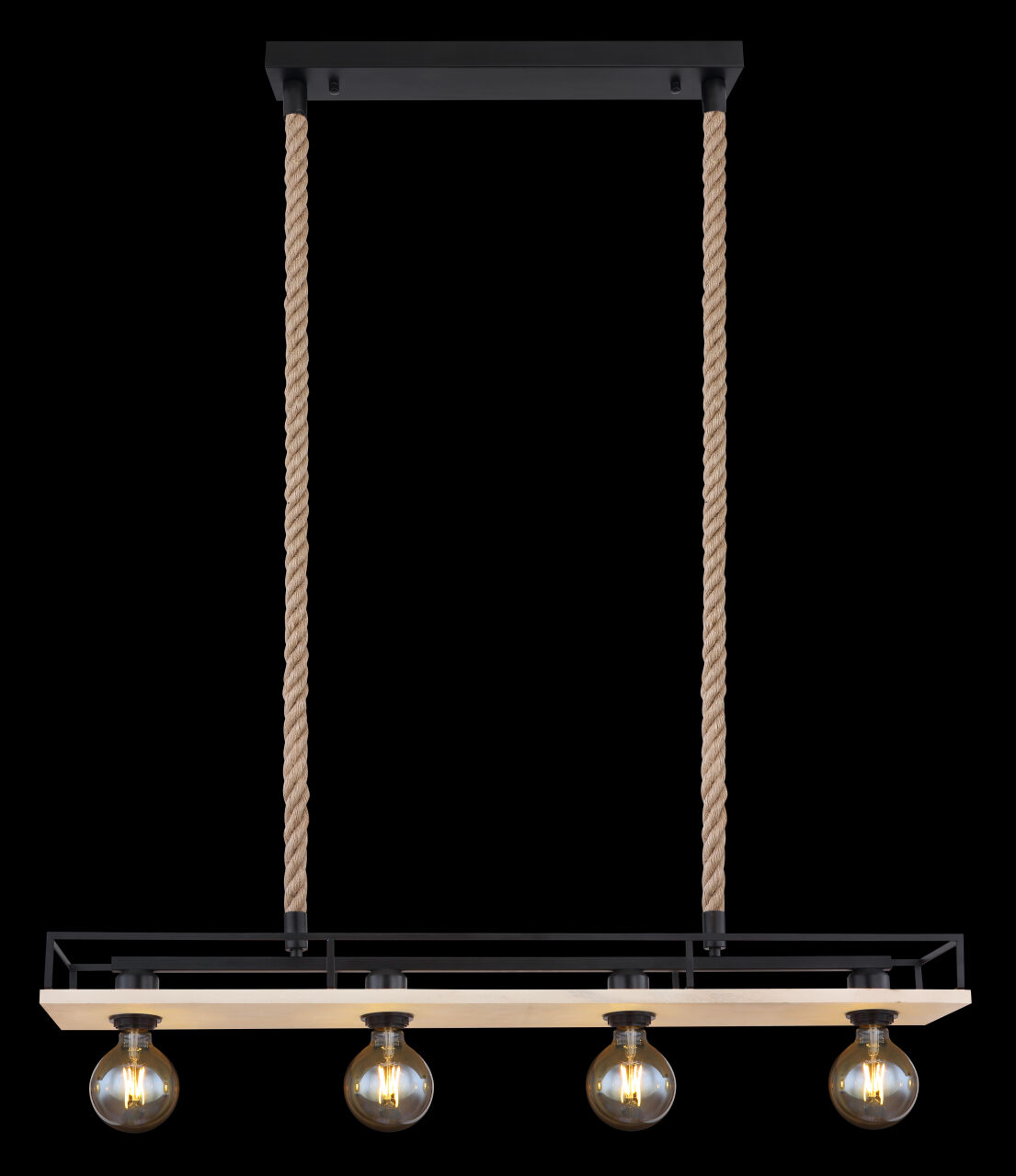 Globo Lighting - TRIXI - Hängeleuchte Metall schwarz matt, 4x E27
