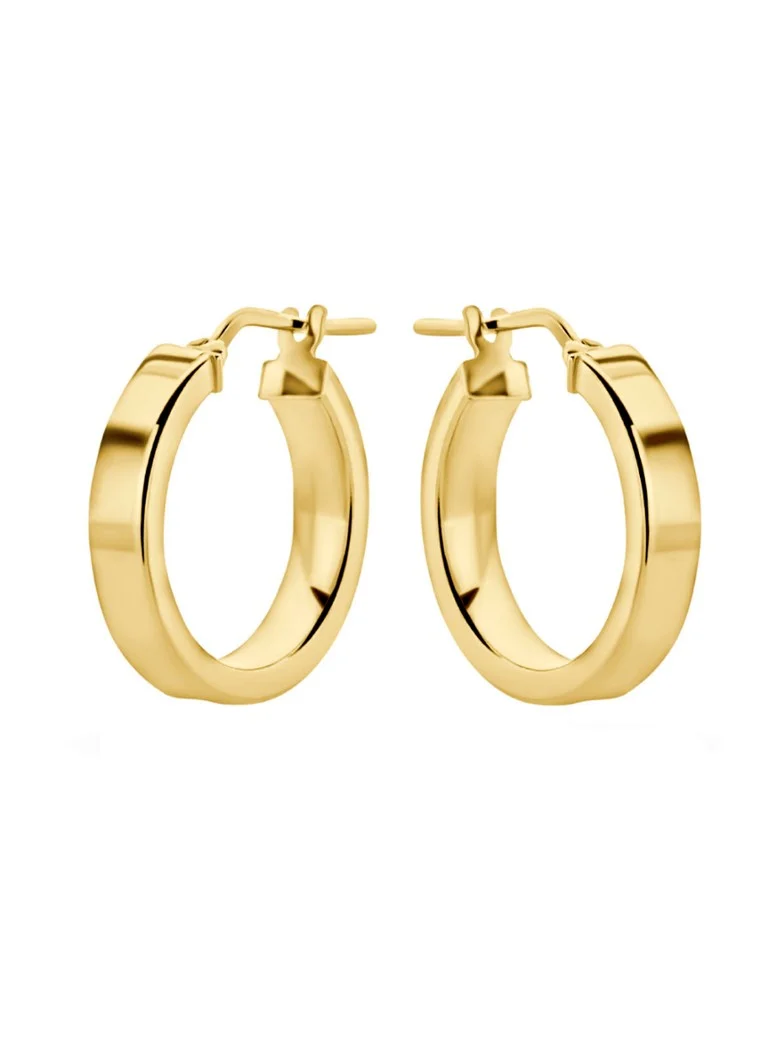 Σκουλαρίκια Casa Jewelry Banda S επιχρυσωμένα με χρυσό