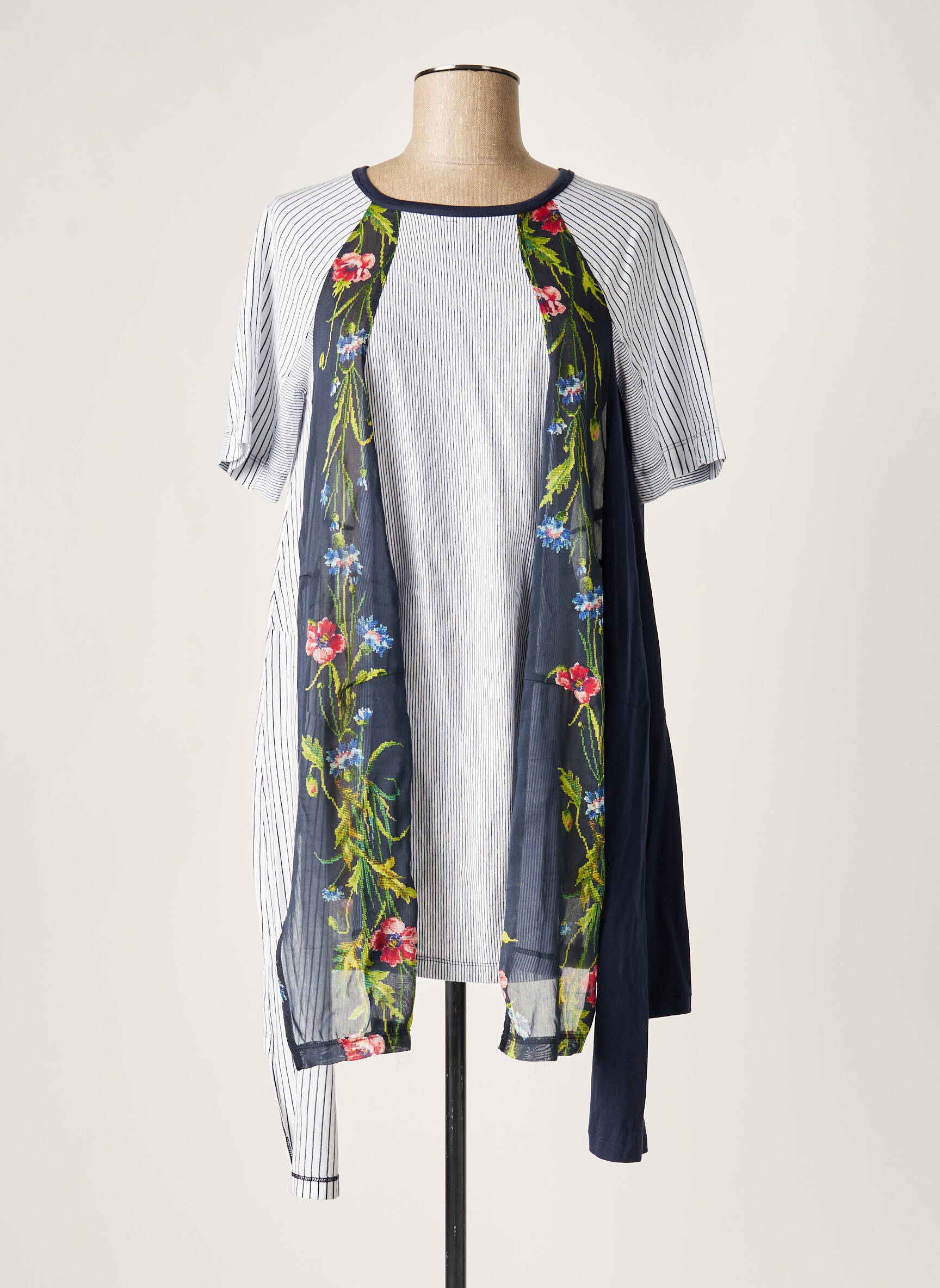 High Tuniquemanchecourte Femme couleur bleu
