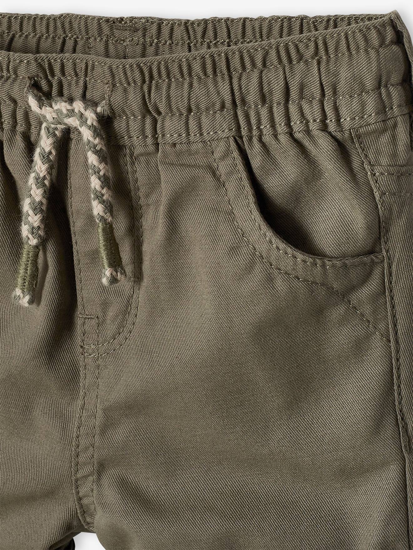 Short sergé taille élastiquée bébé garçon camel