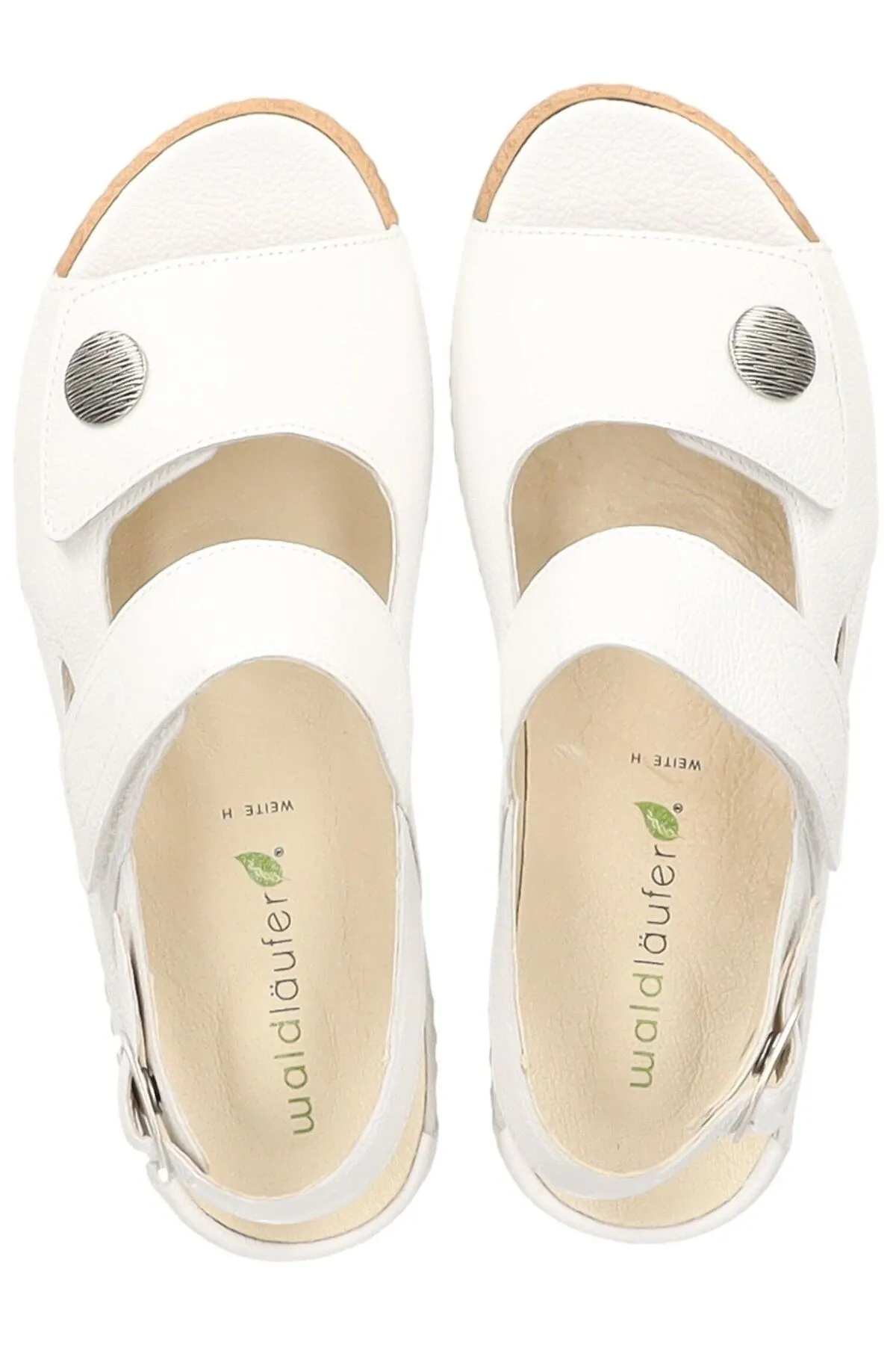 Waldläufer  Sandalette - Weiß - Flacher Absatz