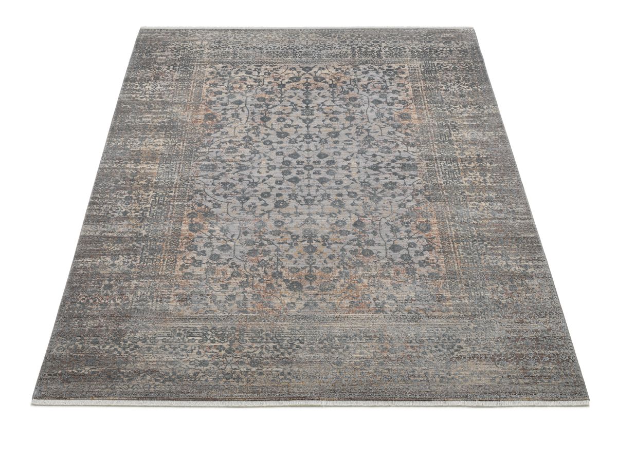 Webteppich Colour Cihan Silber-Grau 80 x 150 cm