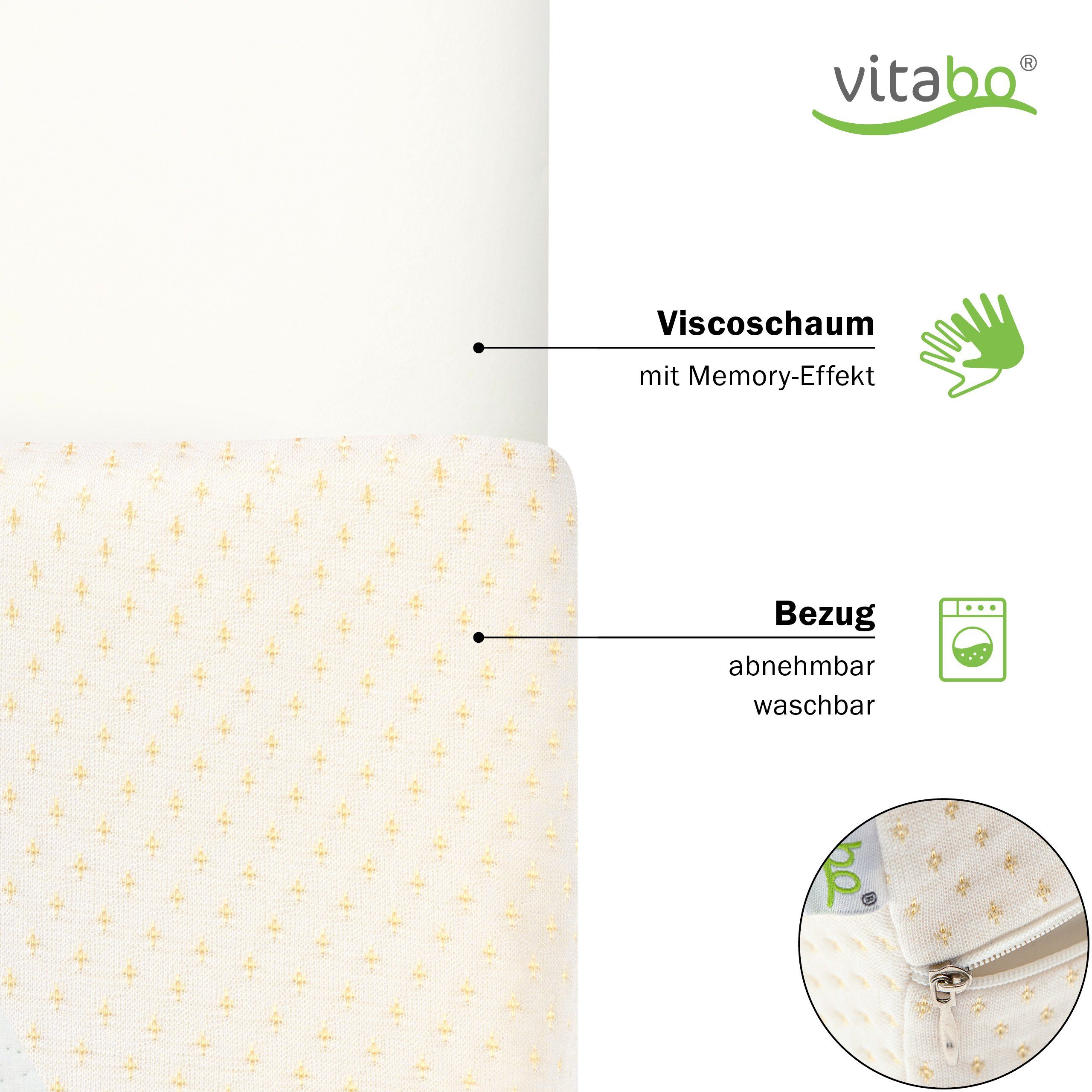 Vitabo Kniekissen Vitabo ergonomisches Kniekissen, Beinkissen für Bequeme Lage, Kniekissen für Seitenschläfer, Lagerungskissen mit Memory-Schaum, 24,5 x 14 x 20 cm, (1-St), 24,5 x 14 x 20 cm