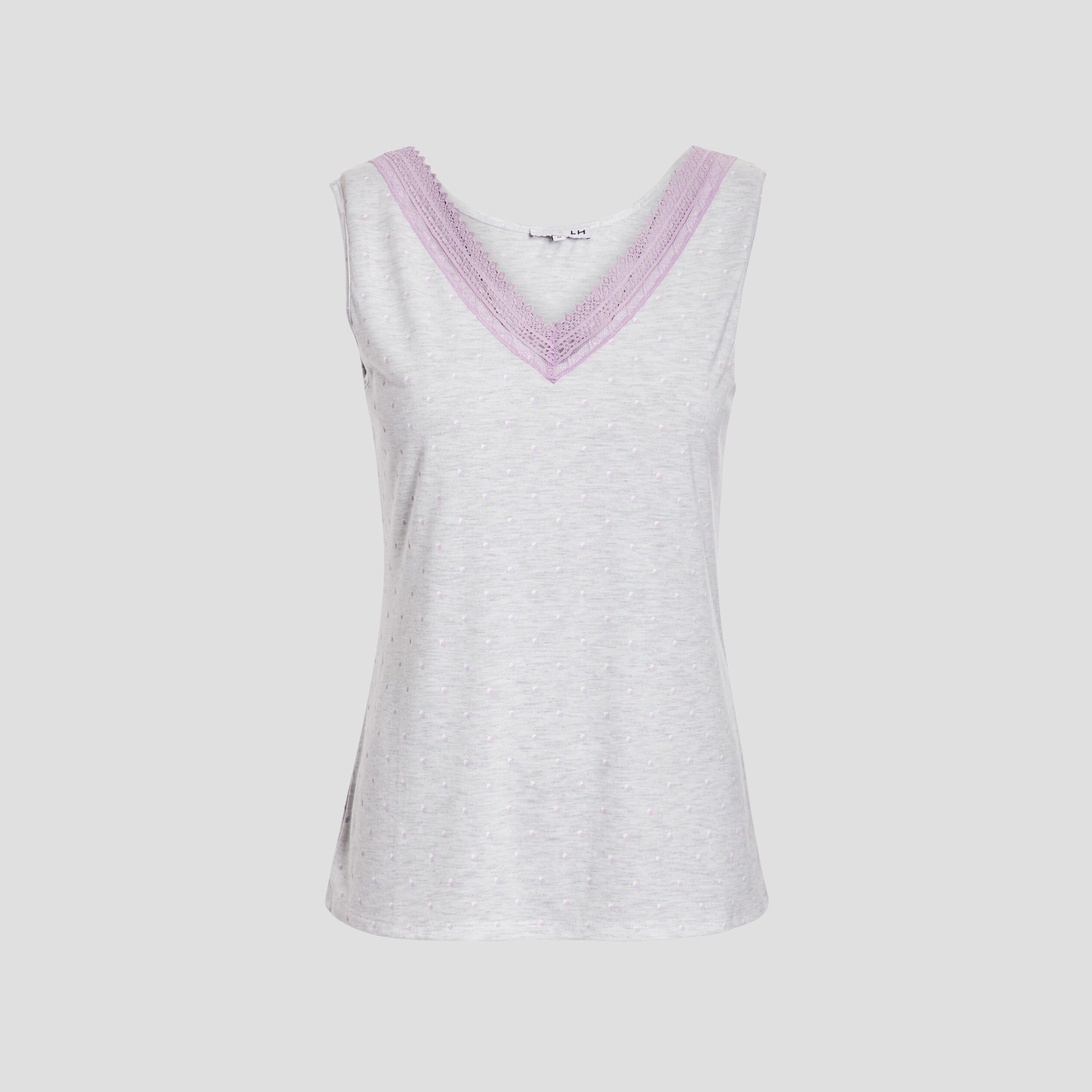 Haut de pyjama débardeur gris clair femme | La Halle