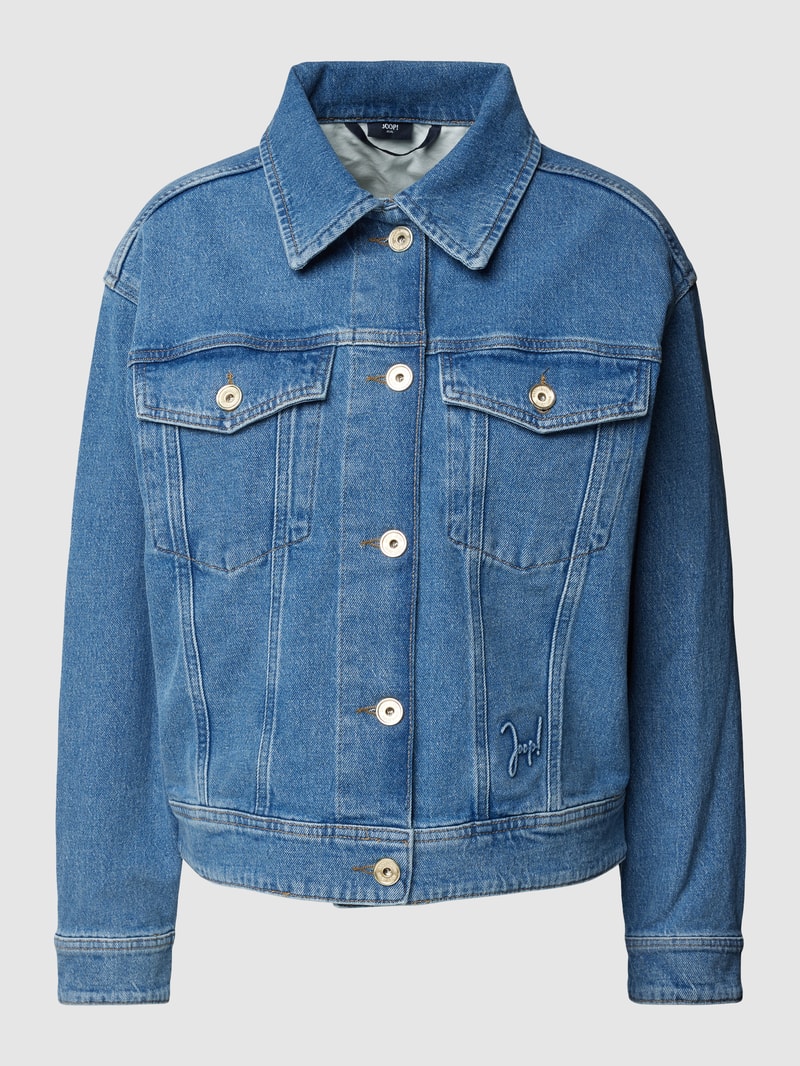 Jeansjacke mit Kentkragen in jeans