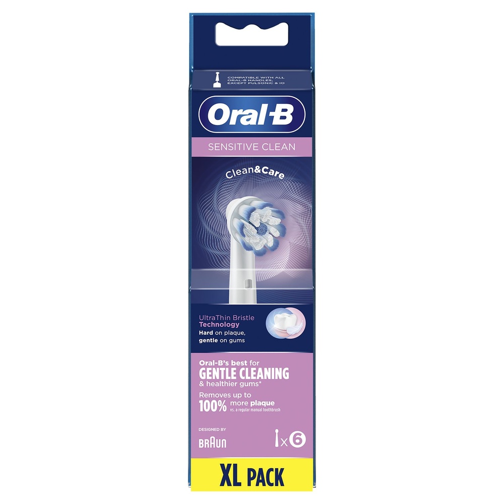 oral-b Oral-B Sensitive Clean Brossette, 6 Brossettes De Rechange