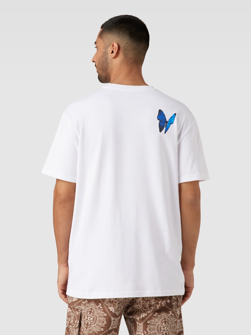 T-Shirt mit Motiv-Print Modell 'LE PAPILLON' in weiß