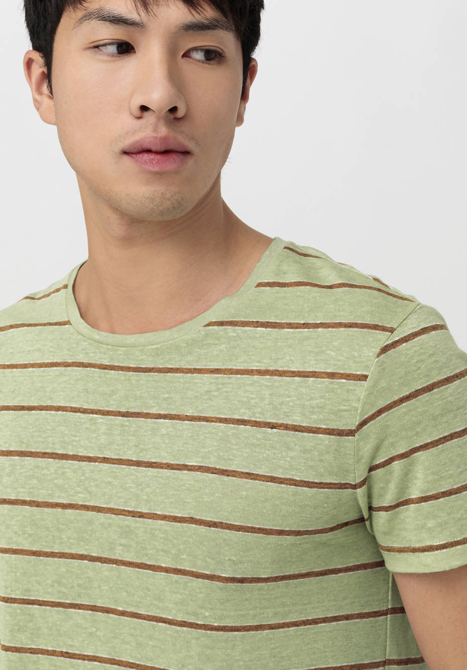 Streifen-Shirt aus reinem Leinen