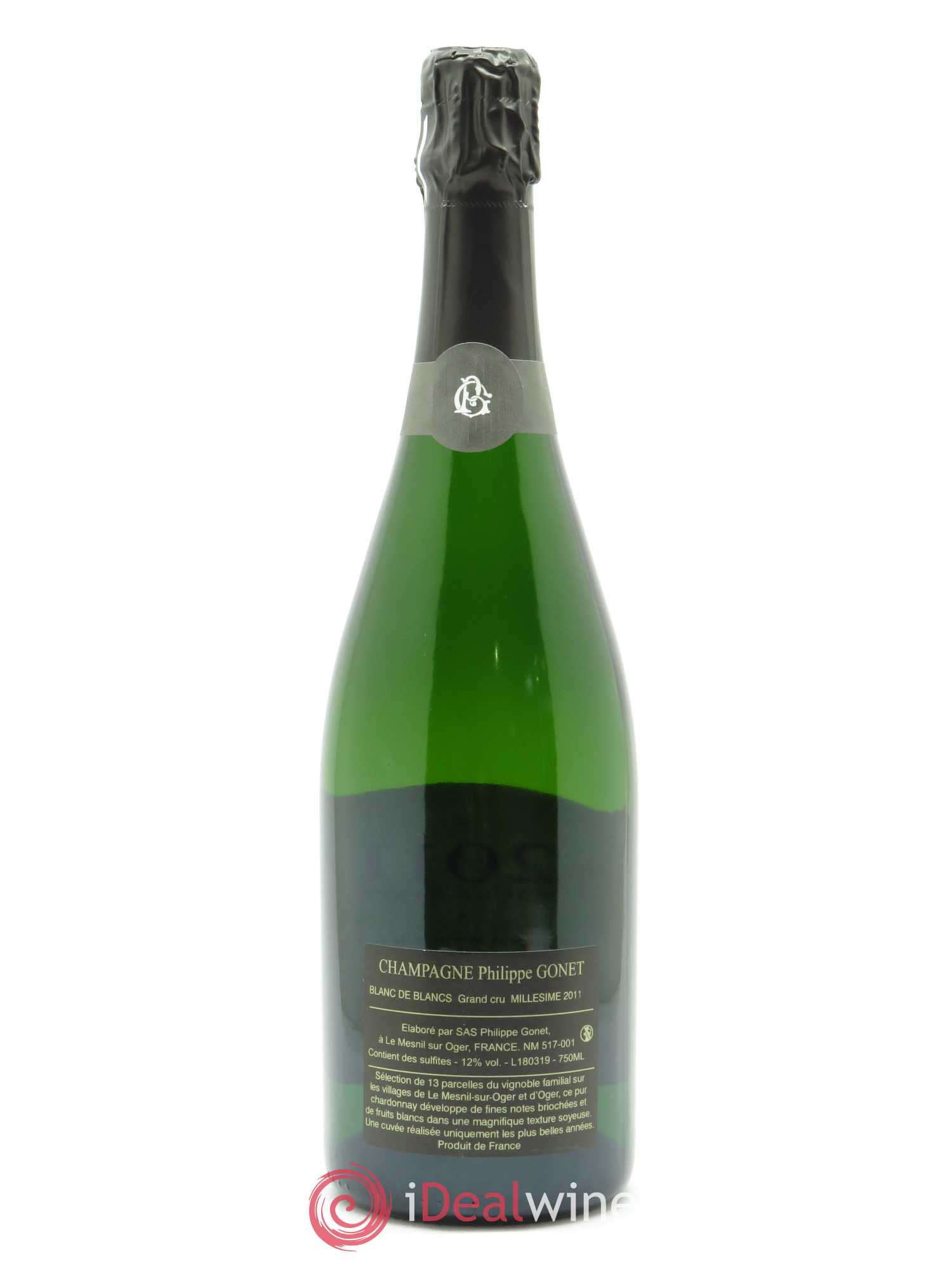 Millésimé Blanc de Blancs Grand Cru Phillipe Gonet  2011 - Lot de 1 Bouteille