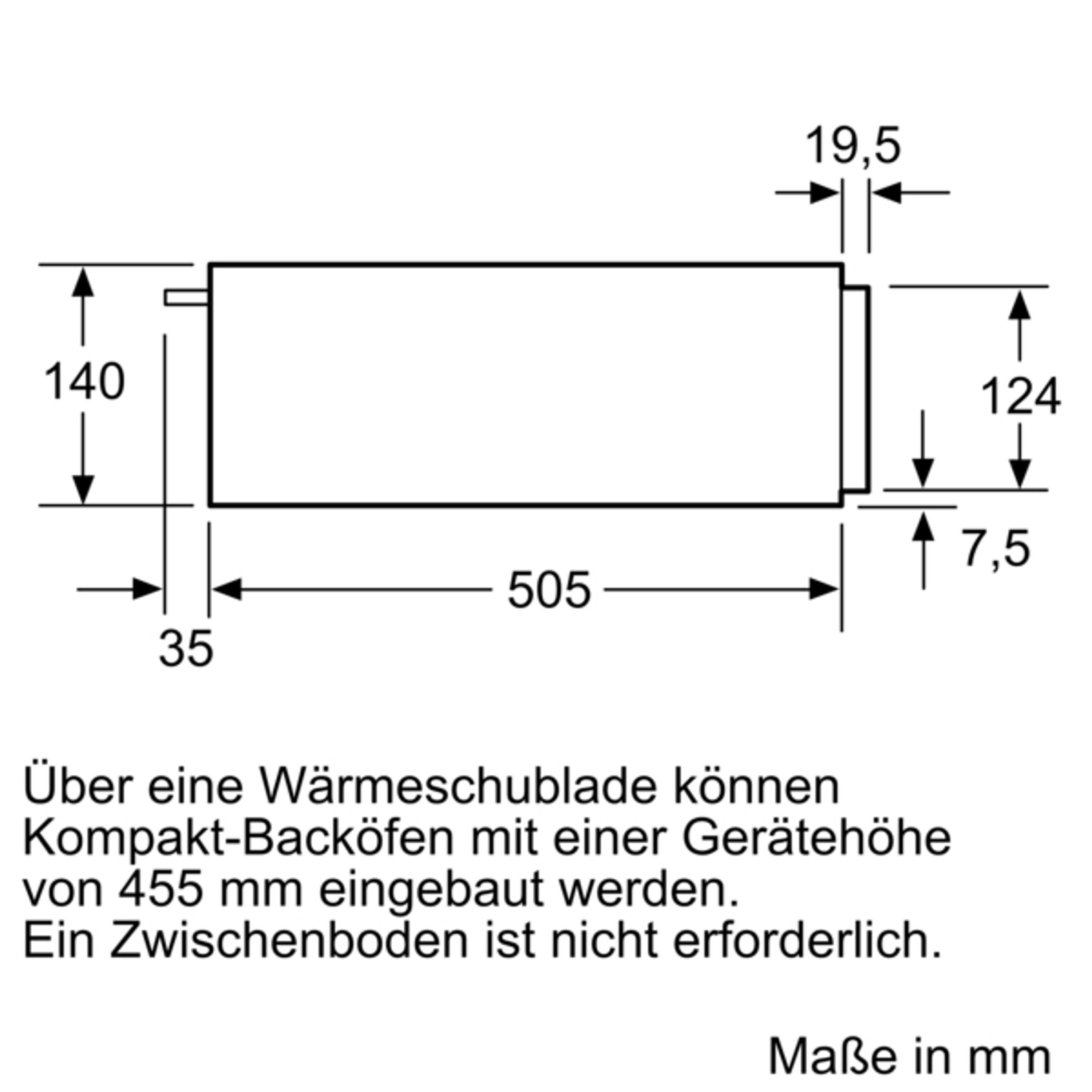 BOSCH Tellerwärmer BIC510NS0, 60 x 14 cm, Edelstahl