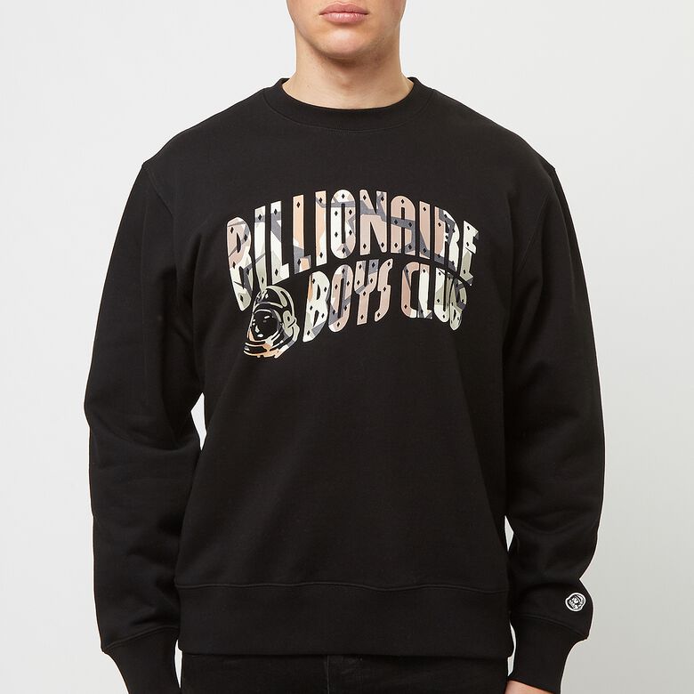 Billionaire Boys Club Camo Arch Logo Crewneck black