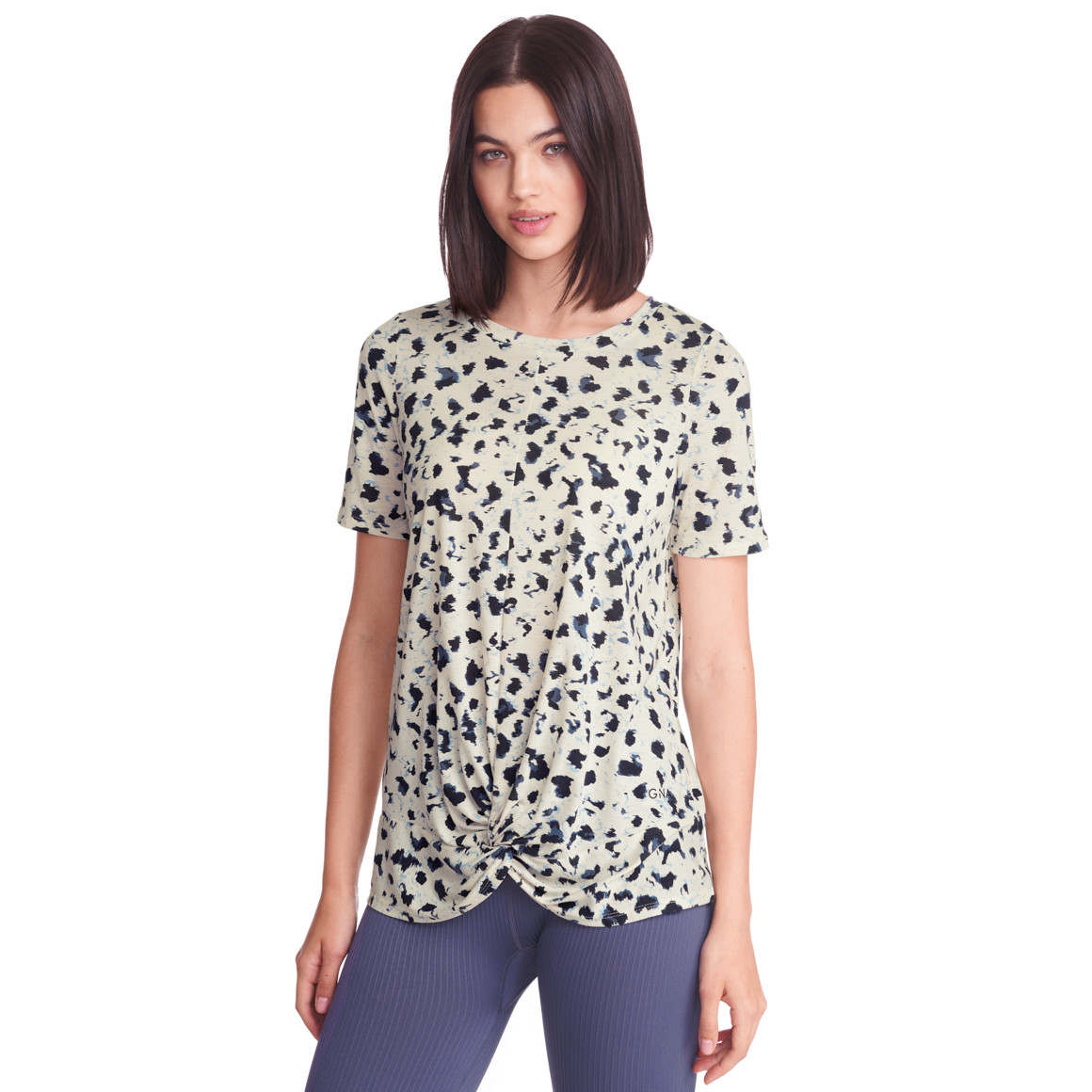 Damen Yoga-T-Shirt mit Knotendetail