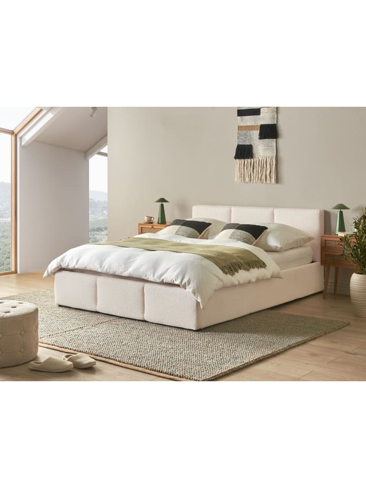 Beliani Doppelbett BOUSSE in Weiß - (W) 151 x (H) 79 x (L) 219 cm günstig kaufen onesize