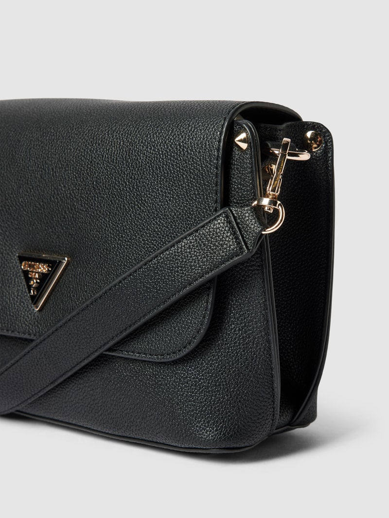 Handtasche mit Label-Applikation Modell 'MERIDIAN' in black