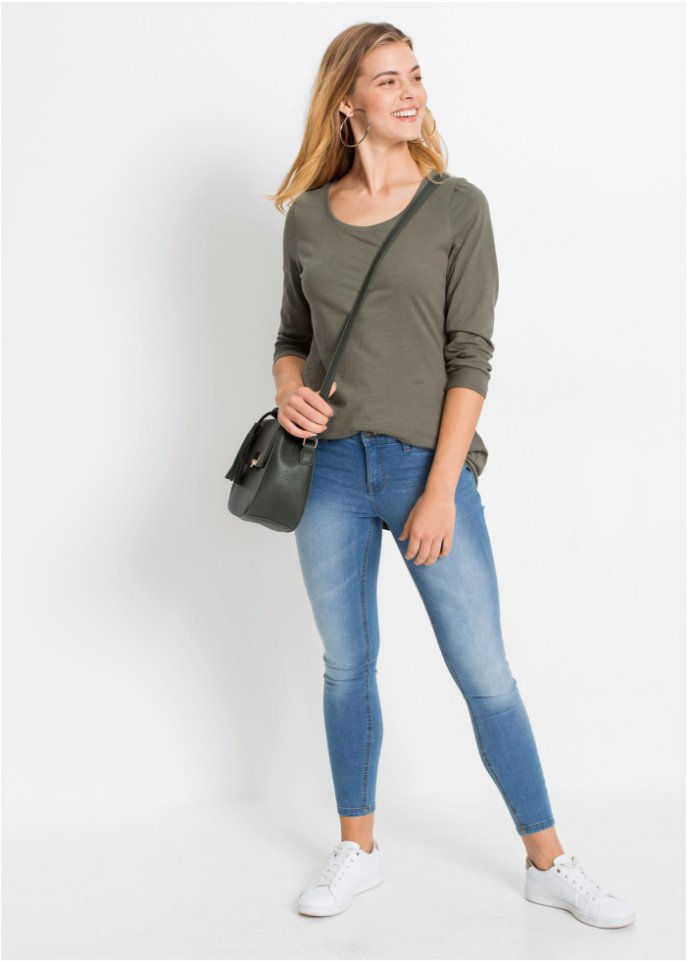 Langarmshirt mit Rundhalsausschnitt