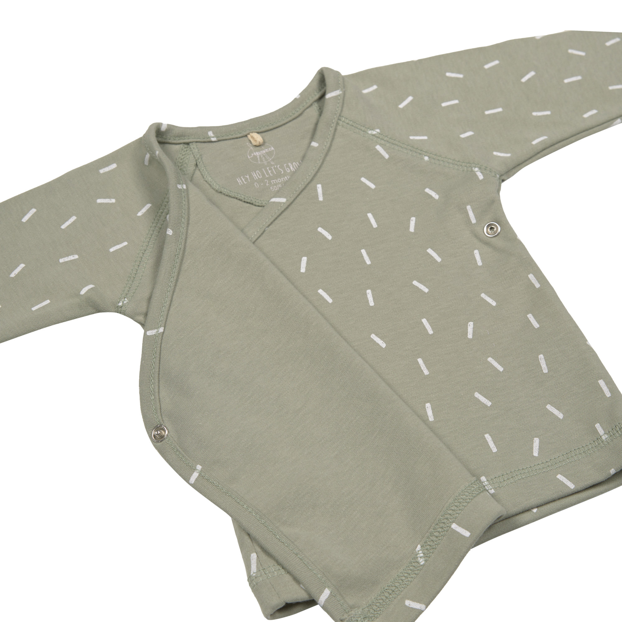 Baby Wickelshirt - Bio Baumwolle, Speckles, Oliv