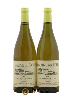 IGP Vaucluse (Vin de Pays de Vaucluse) Domaine des Tours Emmanuel Reynaud Clairette 2018 - Lot de 2 Bouteilles