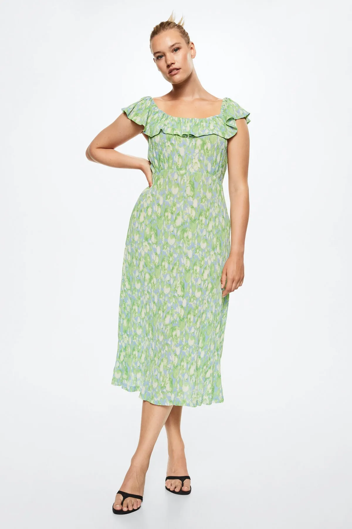 MANGO  Blaues Damenkleid 37050353