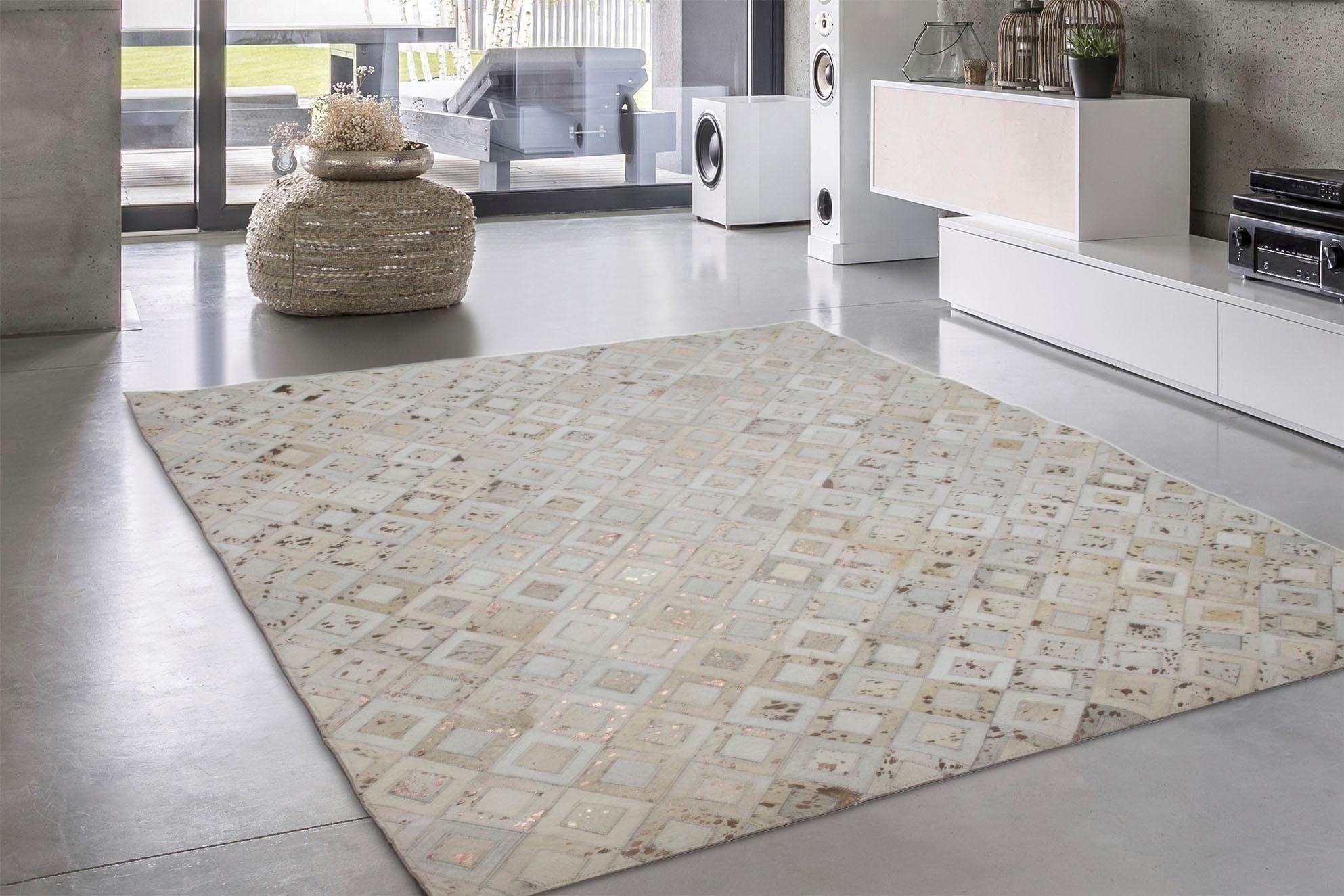 Fellteppich Scarllet 110, calo-deluxe, rechteckig, Höhe: 8 mm, echtes Rinderfell, Wohnzimmer