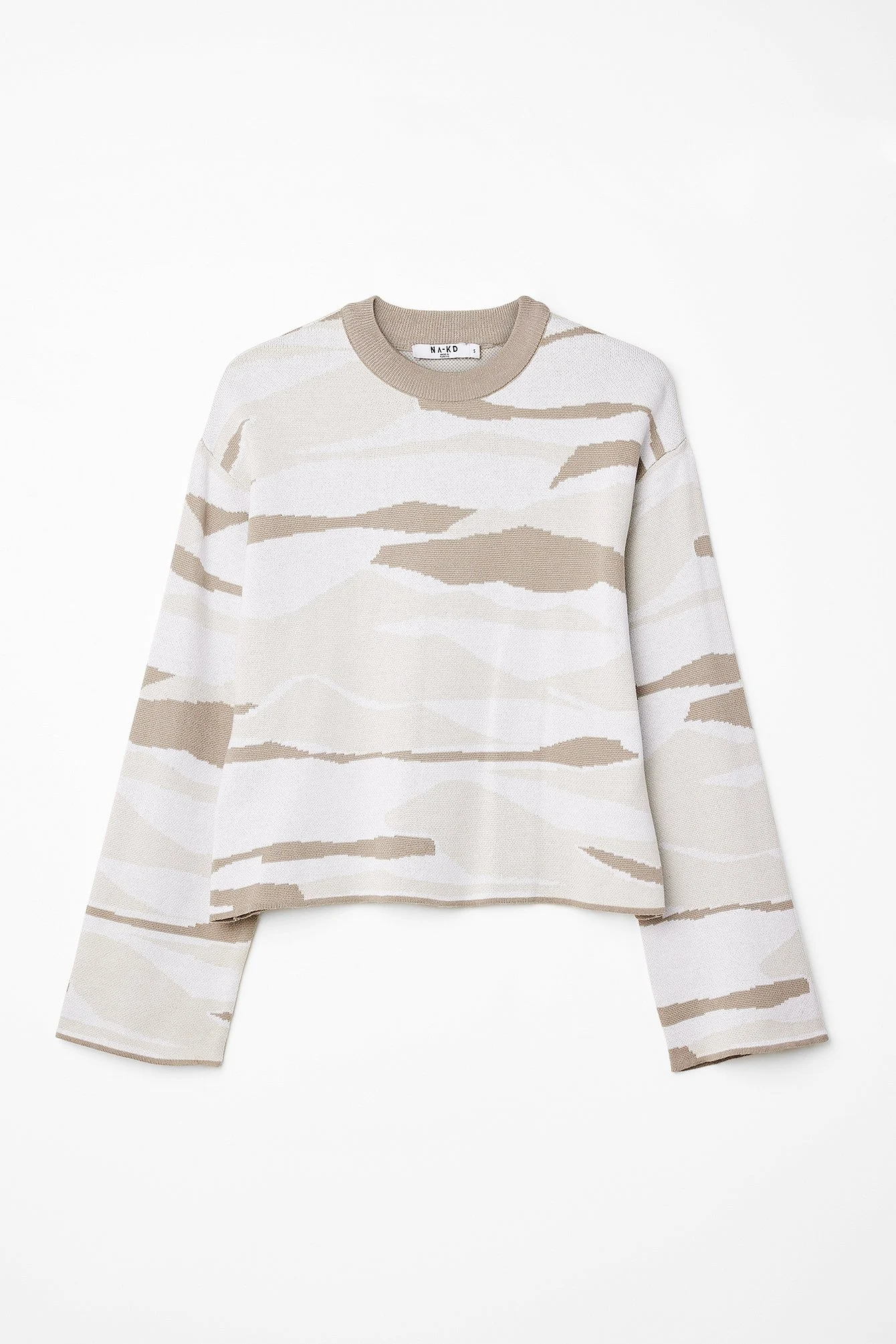 Jacquard-Strickpullover mit Rundhalsausschnitt