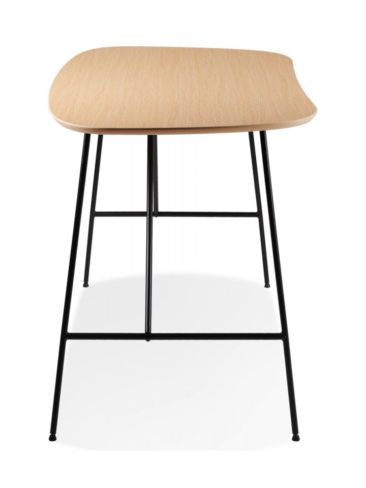 KADIMA DESIGN Schreibtisch aus Eichenholz mit Metallgestell | Minimalistisch in Beige günstig kaufen onesize
