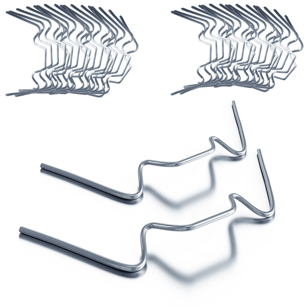 DEUBA Gewächshausklammern Stahl 50er Set 8,5 x 3cm silber
