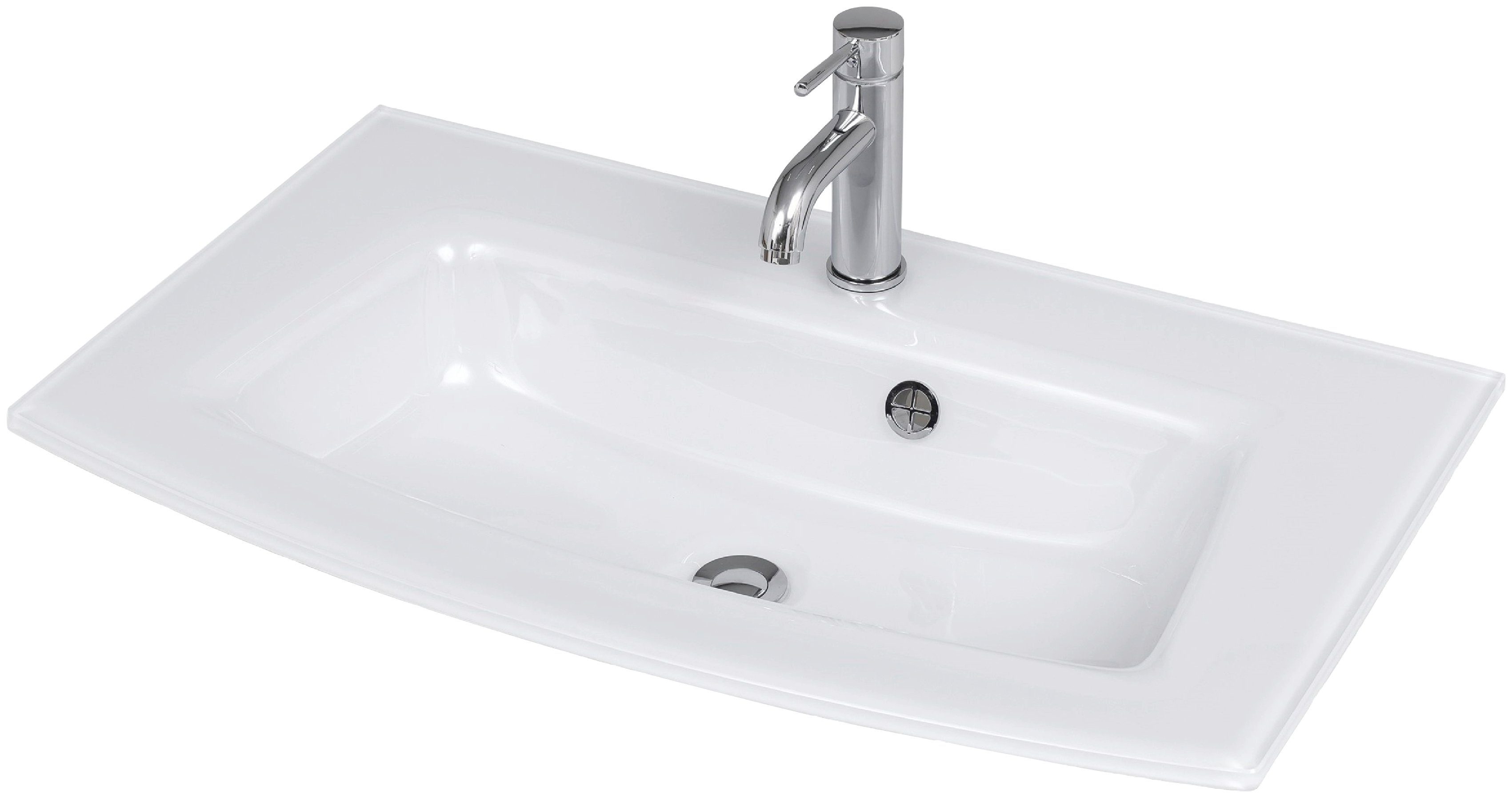 HELD MÖBEL Badezimmer-Set Kaunas, (Set, 3-St), bestehend aus Waschtisch-Set mit Midischrank, Breite 120 cm