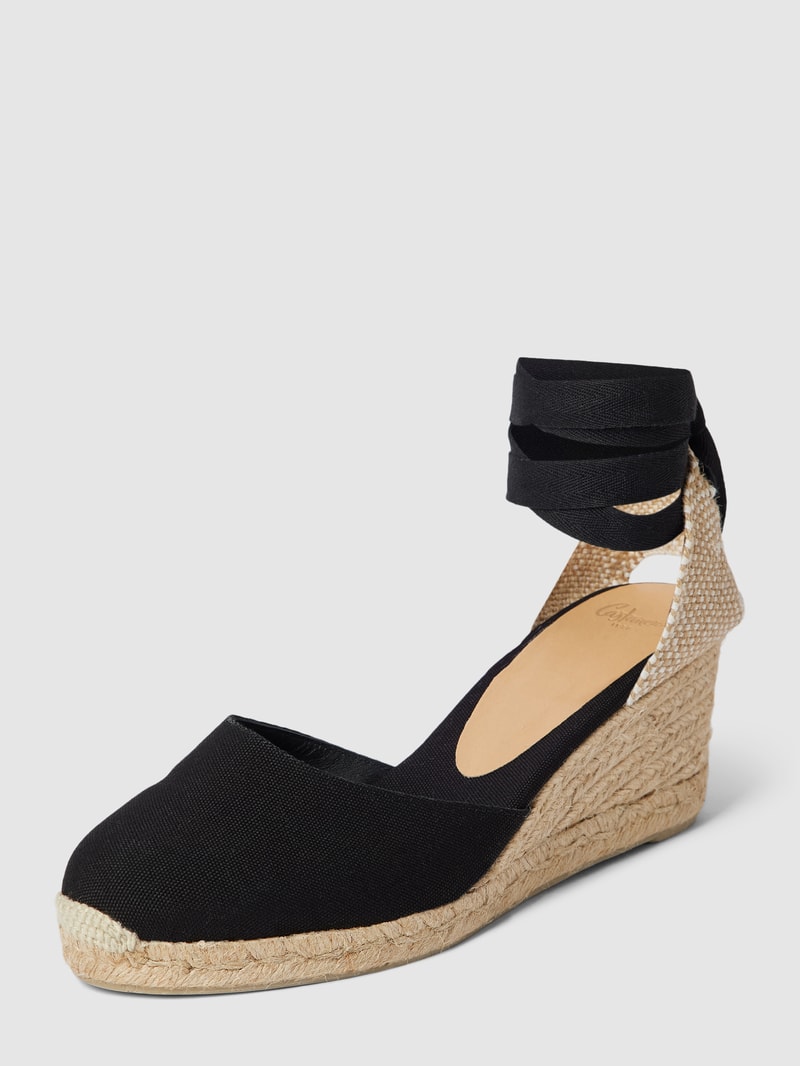 Wedges mit Schnürverschluss Modell 'CARINA' in schwarz