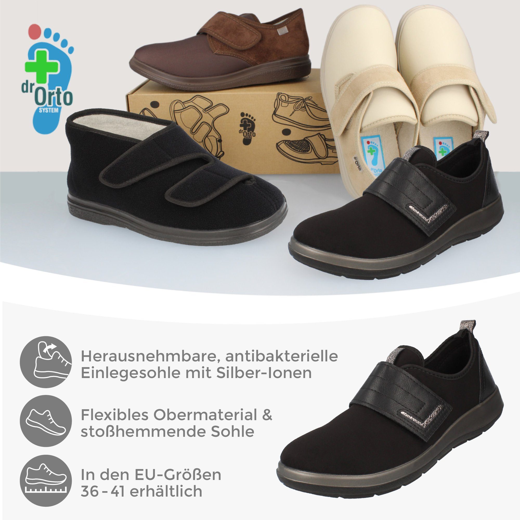 Dr. Orto Medizinische Schuhe für Damen Sneaker Gesundheitsschuhe, Präventivschuhe