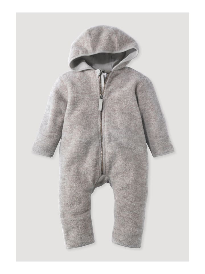 Hessnatur Wollfleece Overall in greige günstig kaufen