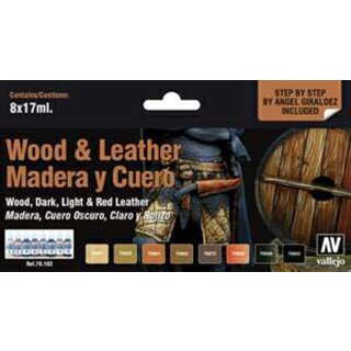Vallejo Model Color: Wood & Leather Set (8)