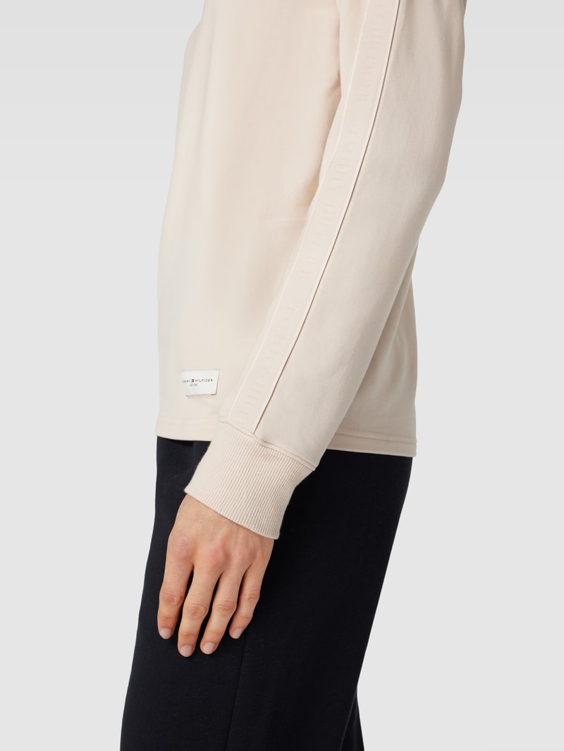 Sweatshirt mit Galonstreifen Modell 'ESTABLISHED' in beige